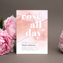 Junggesellinnen-Abschiedseinladung mit Rosé für de