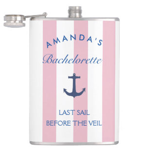 Junggesellinnen-Abschiedsflasche Letzte Segelparti Flachmann