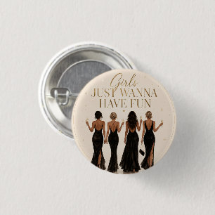 Junggesellinnen-Abschiedsparty-Button "Girls Just Button