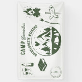 Junggesellinnen-Abschiedsparty Camping Bach Wochen Banner (Vertikal)