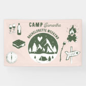 Junggesellinnen-Abschiedsparty Camping Bach Wochen Banner (Horizontal)