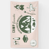 Junggesellinnen-Abschiedsparty Camping Bach Wochen Banner (Vertikal)