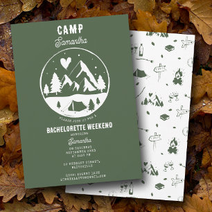 Junggesellinnen-Abschiedsparty Camping Bach Wochen Einladung