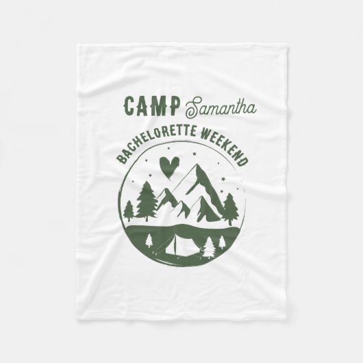 Junggesellinnen-Abschiedsparty Camping Bach Wochen Fleecedecke (Vorderseite)