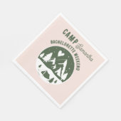 Junggesellinnen-Abschiedsparty Camping Bach Wochen Serviette (Ecke)