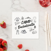 Junggesellinnen-Abschiedsparty-Camping-Camp-Themen Serviette (Beispiel)