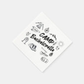 Junggesellinnen-Abschiedsparty-Camping-Camp-Themen Serviette (Ecke)