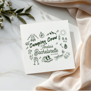 Junggesellinnen-Abschiedsparty-Camping-Crew-Camp-T Serviette