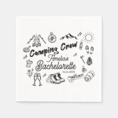 Junggesellinnen-Abschiedsparty-Camping-Crew-Camp-T Serviette (Vorderseite)