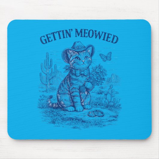 Junggesellinnen-Abschiedsparty Cowboy Cowgirl wird Mousepad (Vorne)