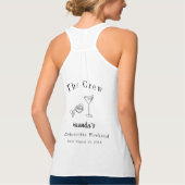 Junggesellinnen-Abschiedsparty-Crew Strand Tank Top (Rückseite)