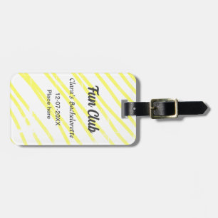 Junggesellinnen-Abschiedsparty Gelbe Linien Hinter Gepäckanhänger