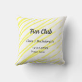 Junggesellinnen-Abschiedsparty Gelbe Linien Hinter Kissen (Rückseite)