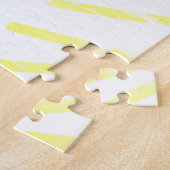 Junggesellinnen-Abschiedsparty gelbe Linien Hinter Puzzle (Seite)