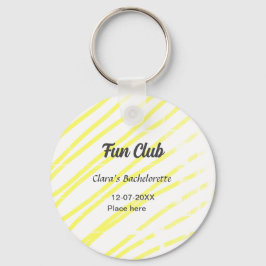 Junggesellinnen-Abschiedsparty Gelbe Linien Hinter Schlüsselanhänger