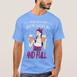 Junggesellinnen-Abschiedsparty Halten Sie die Gläs T-Shirt