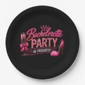 Junggesellinnen-Abschiedsparty im Gange Pappteller (Vorderseite)