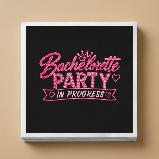 Junggesellinnen-Abschiedsparty im Gange Serviette