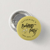 Junggesellinnen-Abschiedsparty Insel Citrus Gelbe Button (Vorne & Hinten)