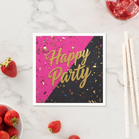 Junggesellinnen-Abschiedsparty-Konfetti-Einladung Serviette (Beispiel)