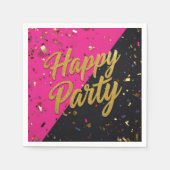 Junggesellinnen-Abschiedsparty-Konfetti-Einladung Serviette (Vorderseite)