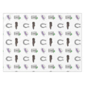 Junggesellinnen-Abschiedsparty Mint Julep & Hufeis Tischdecke (Vorderseite (Horizontal))