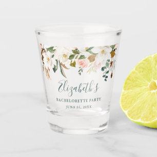 Junggesellinnen-Abschiedsparty mit Aquarell-Rosen  Schnapsglas