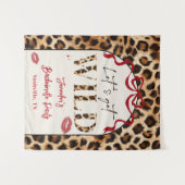 Junggesellinnen-Abschiedsparty mit Leopard-Thema v Wandteppich (Vorderseite (Horizontal))