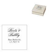 Junggesellinnen-Abschiedsparty-Name Boots & Bubble Gummistempel (Stempel)