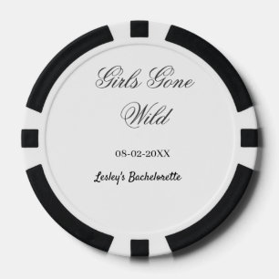 Junggesellinnen-Abschiedsparty Name Datum Braut Pokerchips