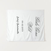 Junggesellinnen-Abschiedsparty Name Datum Braut Wandteppich (Vorderseite (Horizontal))