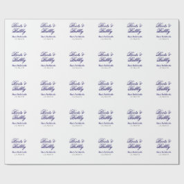 Junggesellinnen-Abschiedsparty Name lila Ort Geschenkpapier