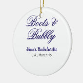 Junggesellinnen-Abschiedsparty-Name purpleplace Keramik Ornament (Links)