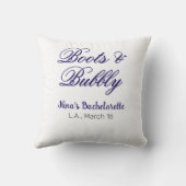 Junggesellinnen-Abschiedsparty-Name purpleplace Kissen (Rückseite)