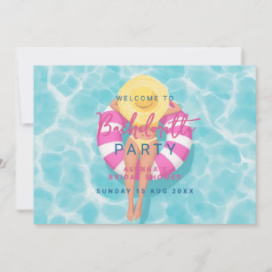 Junggesellinnen-Abschiedsparty Poolparty Braut  Einladung
