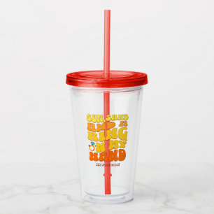 Junggesellinnen-Abschiedsparty Retro Sonne Sand Ri Acryltrinkbecher
