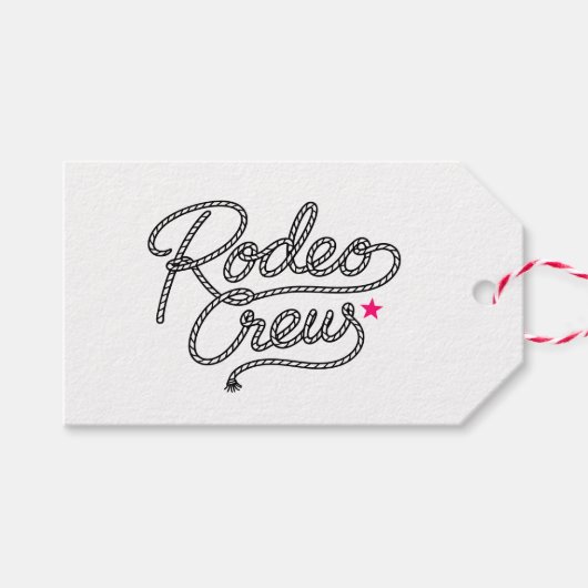 Junggesellinnen-Abschiedsparty Rodeo Crew Geschenkanhänger (Vorderseite (Horizontal))