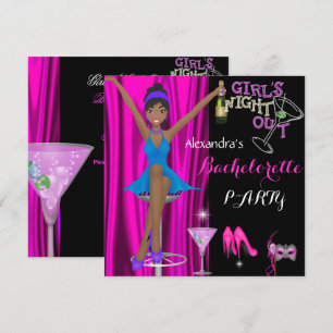 Junggesellinnen-Abschiedsparty Rosa Mädchen Nacht! Einladung