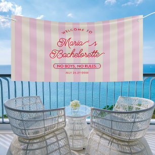 Junggesellinnen-Abschiedsparty Rosa Modern Willko Banner
