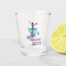Junggesellinnen-Abschiedsparty-Schussglas für Afro