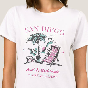 Junggesellinnen-Abschiedsparty Strand Mädchen-Reis T-Shirt