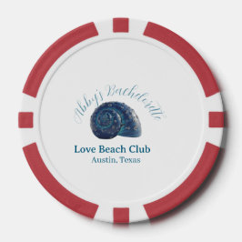 Junggesellinnen-Abschiedsparty Strandclub blaue Me Pokerchips