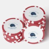 Junggesellinnen-Abschiedsparty Strandclub blaue Me Pokerchips (Stapel)