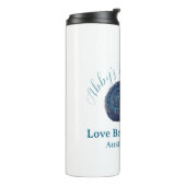 Junggesellinnen-Abschiedsparty Strandclub blauer M Thermosbecher (Nach links gedreht)