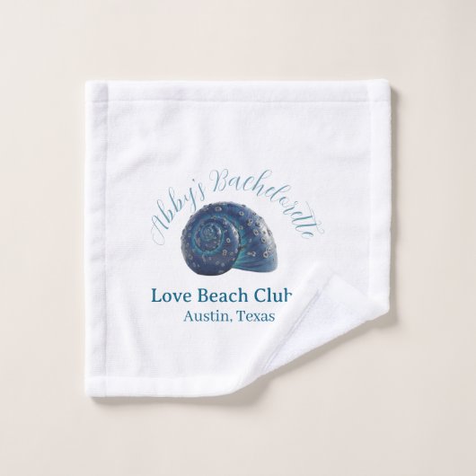 Junggesellinnen-Abschiedsparty Strandclub blauer M Waschlappen (Waschlappen)