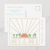 Junggesellinnen-Abschiedspostkarte aus Miami Postkarte (Vorne/Hinten)