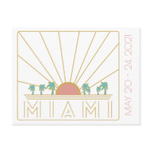 Junggesellinnen-Abschiedspostkarte aus Miami
