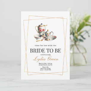 Junggesellinnen-Abschiedstee Party Teezeit mit der Einladung