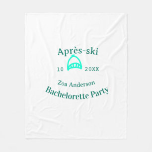 Junggesellinnen-Abschiedstour turquoise Hut Name D Fleecedecke