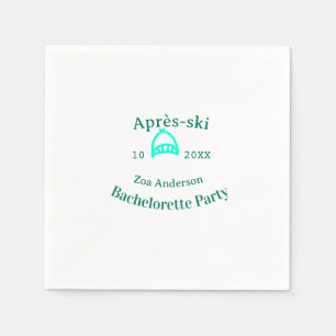 Junggesellinnen-Abschiedstour turquoise Hut Name d Serviette